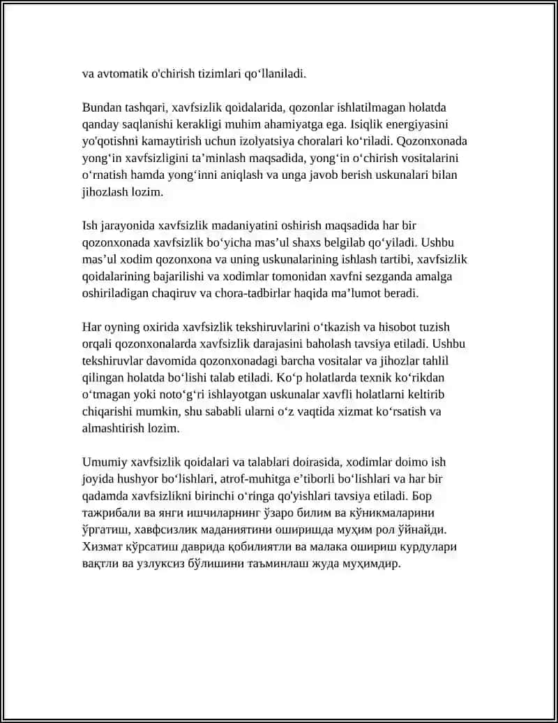 QOZONXONA, BU VA QAYNOQ SUV TARMOQLARIDA XAVFSIZLIK QOIDALARI 4