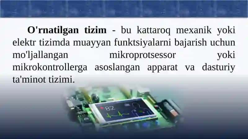 ZAMONAVIY VOSITALAR ASOSIDA O‘RNATILGAN TIZIMLARNI AMALIY APPARAT-DASTURIY JORIY ETISH 4