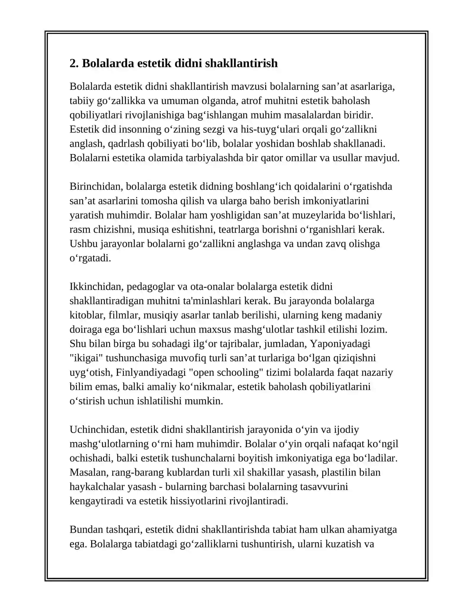 ESTETIK TARBIYA 4