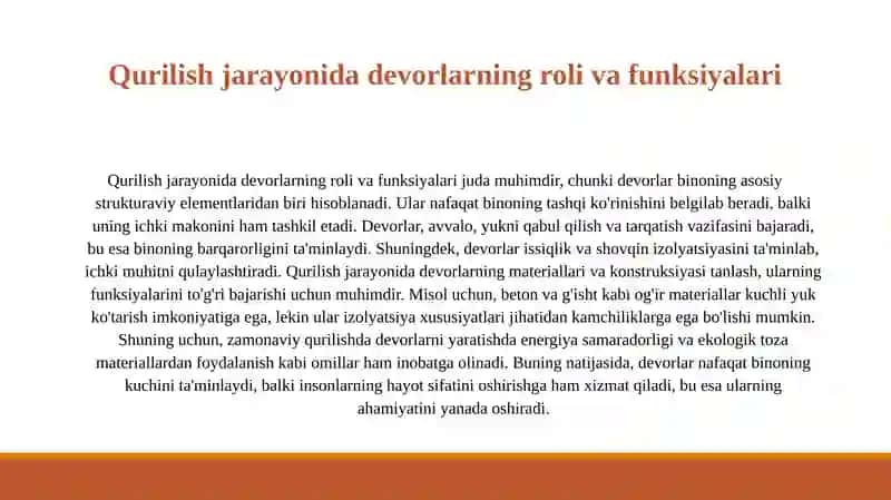 Fuqaro binolarining devor konstruksiyalari 4