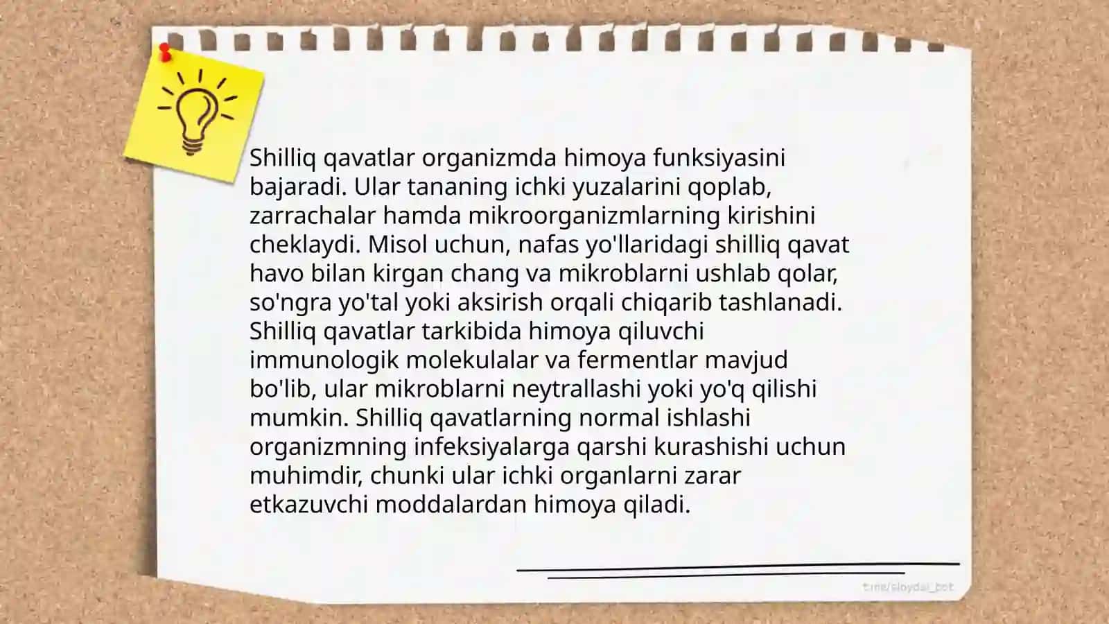 Organizmning nospesifik himoya mexanizmi 4