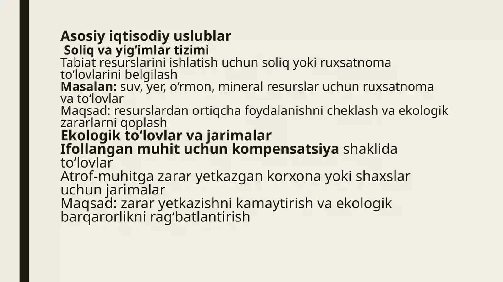 TABIATDAN FOYDALANISHNI BOSHQARISHNING IQTISODIY USLUBLARI 4