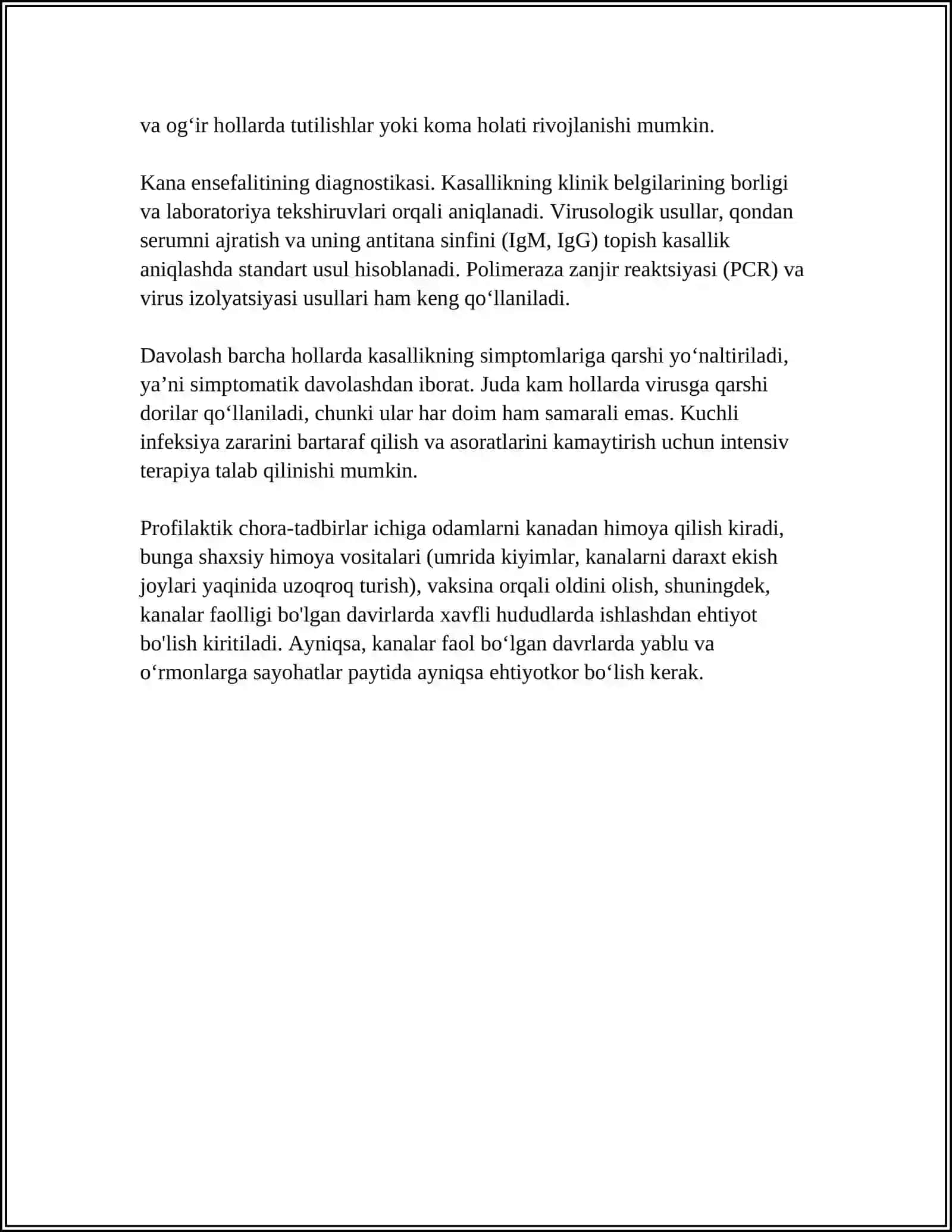 KANA ENSEFALITI. ETIOLOGIYA, EPIDEMIOLOGIYA, KLINIKASI, DIAGNOSTIKA, DAVOLASH 4