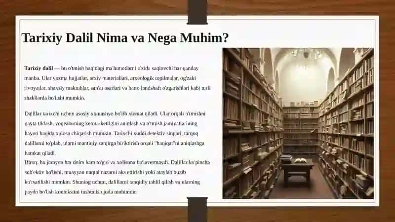 Tarixiydalil va uning interpretasiyasi 4