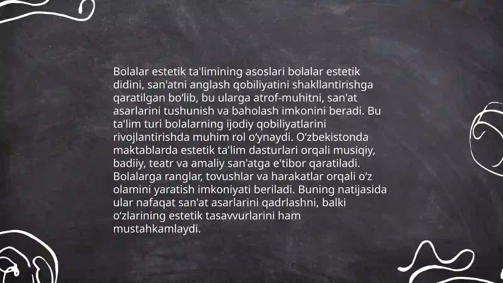 Oilada bolalarni esteyik ruhda tarbiyalash 4