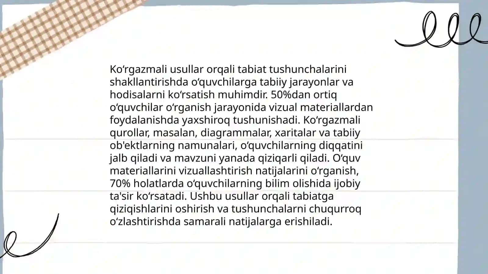 Tabiat bilan tanishtirishda korgazmali metod va usullarining oziga xosliklari 4