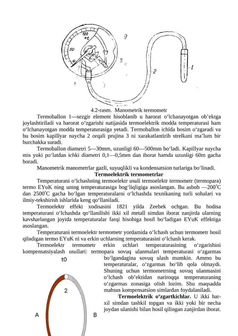 4-LABORATORIYA ISHI. TEMPERATURA O`LCHASH VOSITALARINI QIYOSLASH 4