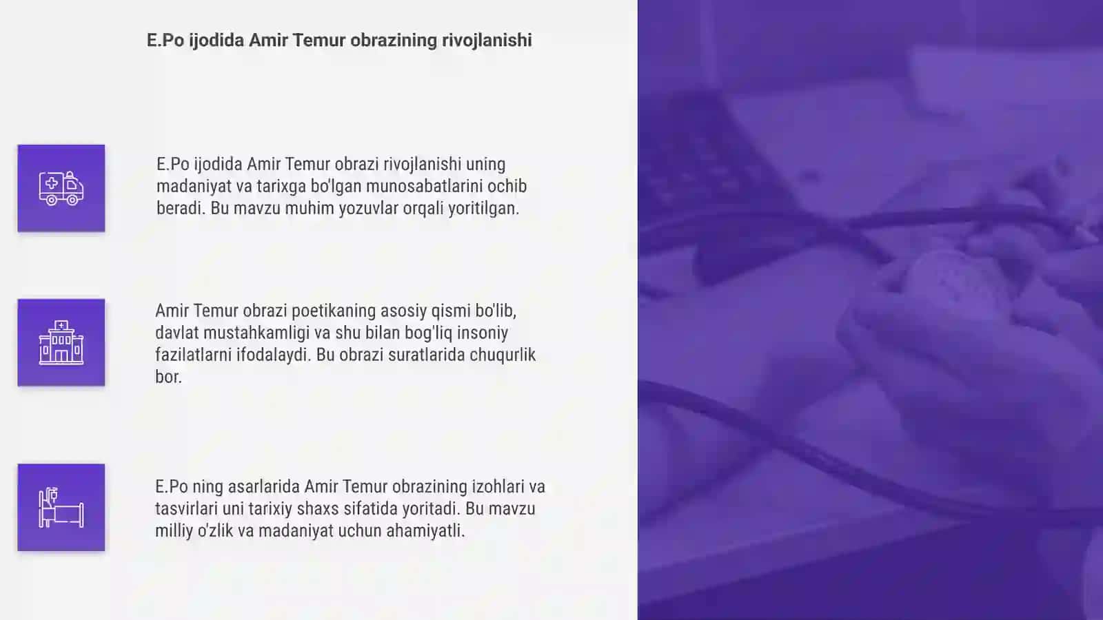 E.Po ijodida Amir Temur obrazi mavzusida 4