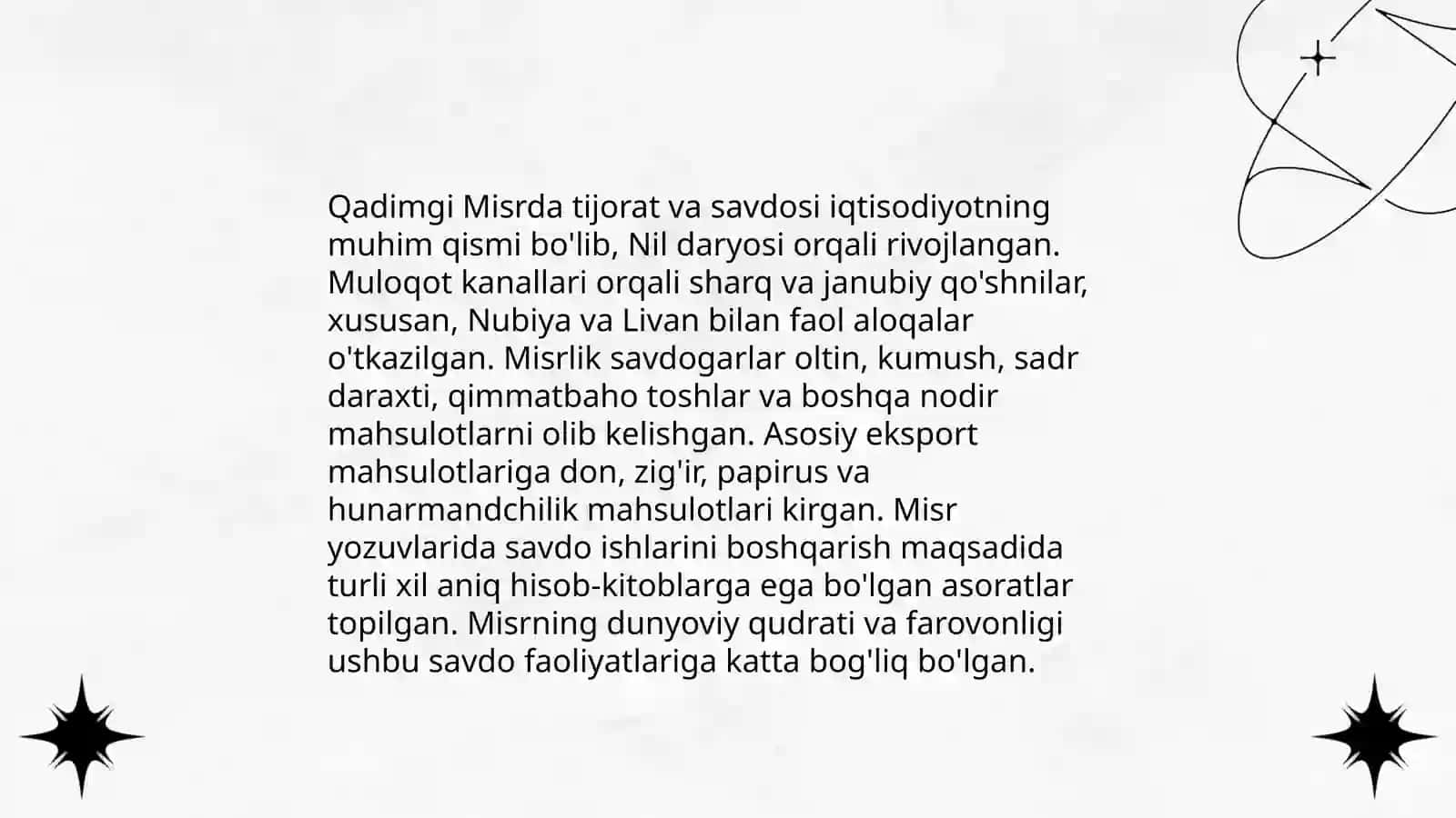 Qadimgi Misrdagi iqtisodiy g’oyalar 4