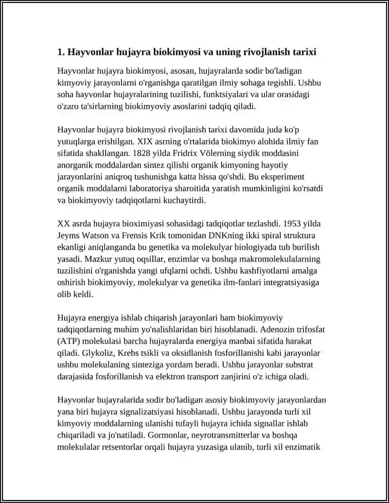 HAYVONLAR BIOKIMYOSI FANINING AYRIM SOHALARI VA RIVOJLANISH TARIXI 4
