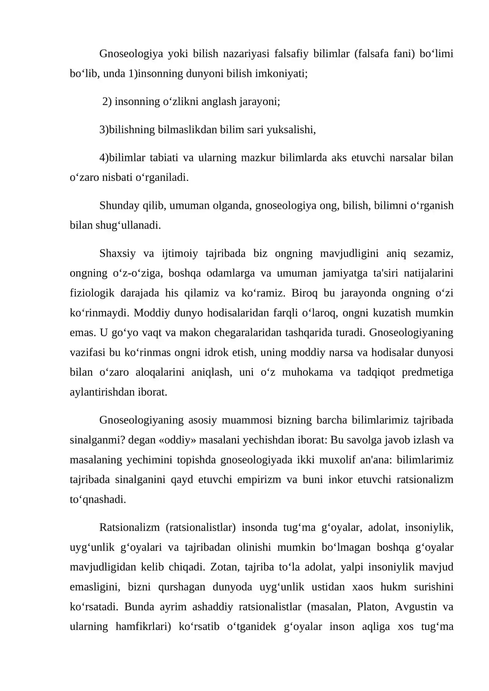 Bilishning mazmun va genezisi 4