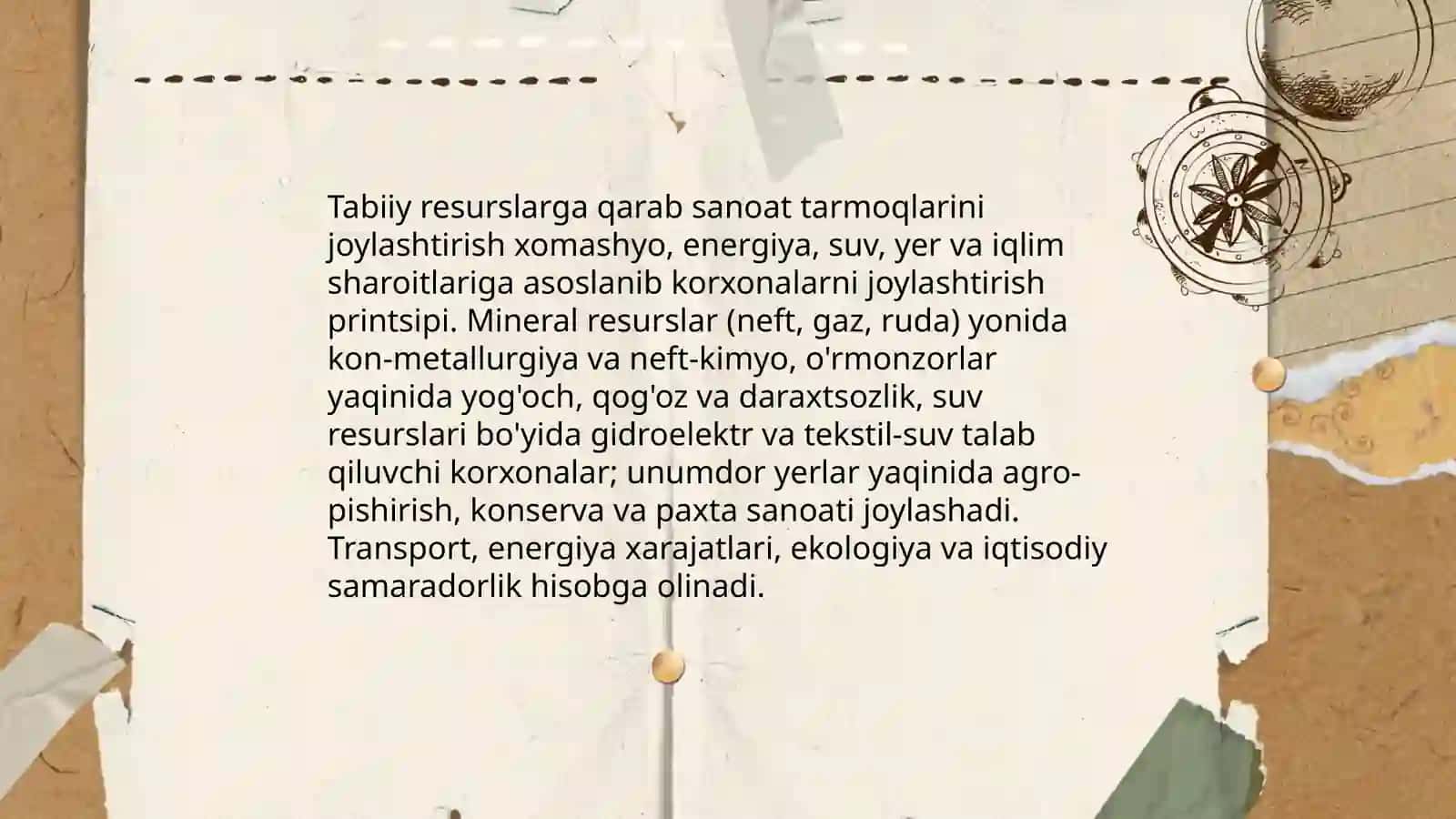 Sanoat tarmoqlarini joylashtirish 4