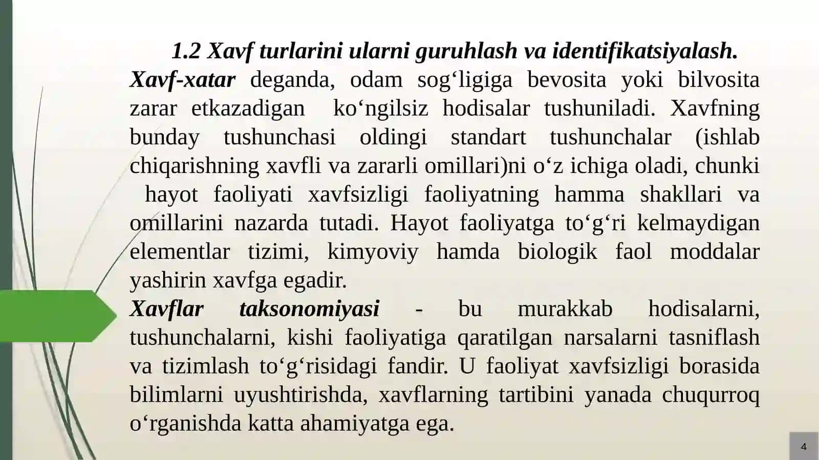 Hayot faoliyati xavfsizligi (HFX) rivojlanishida fanningahamiyati 4