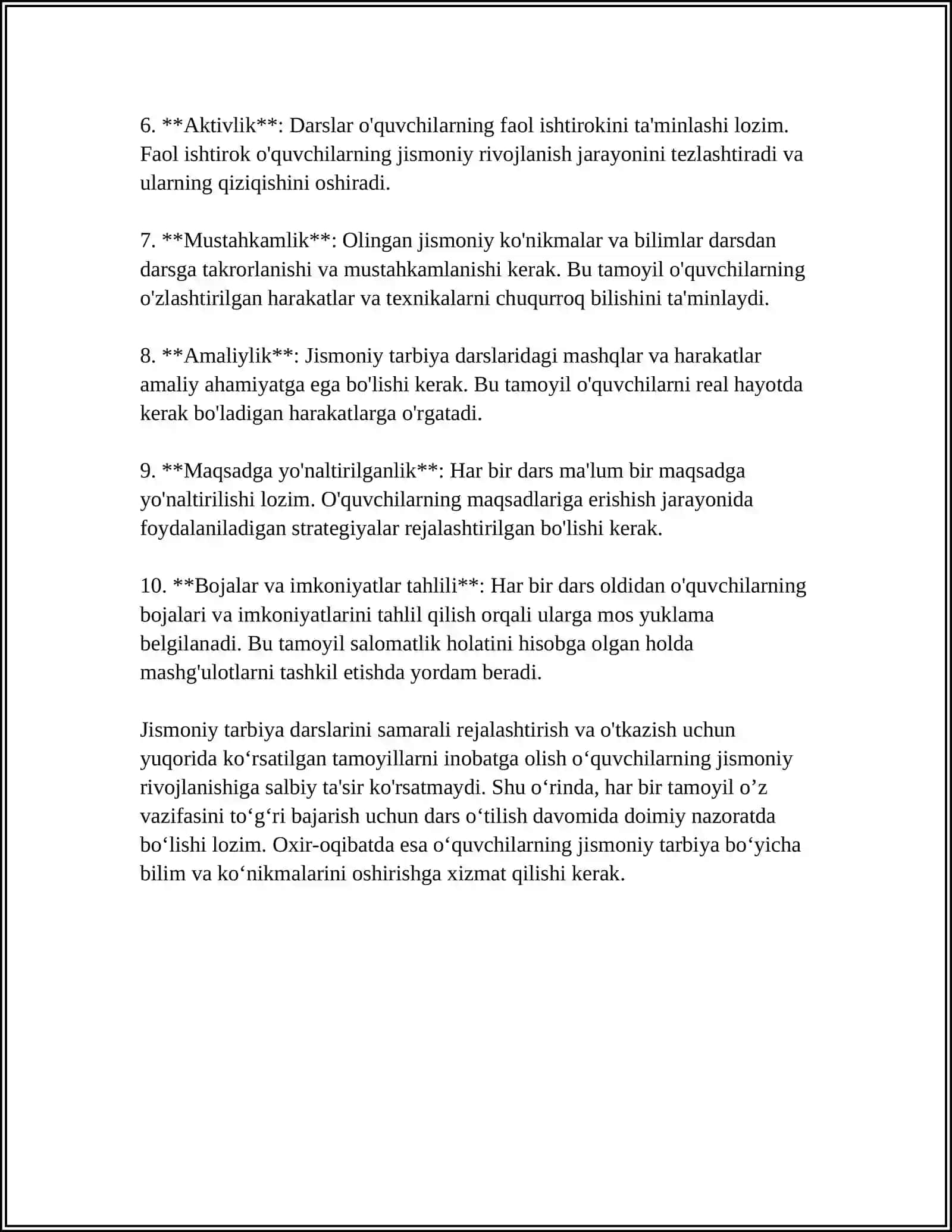 BOSHLANGICH TALIMDA JISMONIY TARBIYA IWLARINI REJALASHTIRISH VA HISOBGA OLISH 4