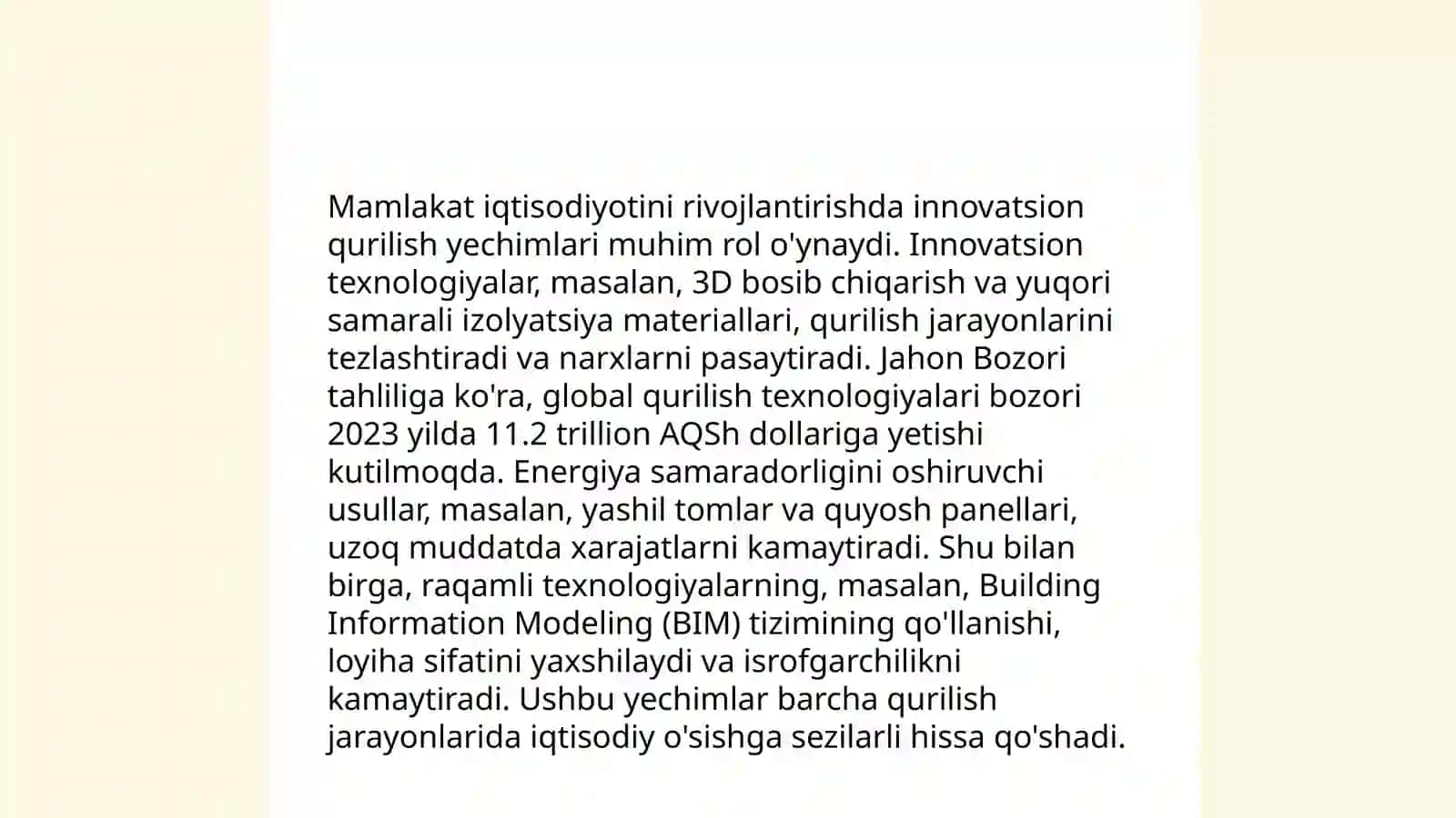 Investitsion-qurilish faoliyati va uning mamlakat iqtisodiyotini rivojlantirishdagi roli 4