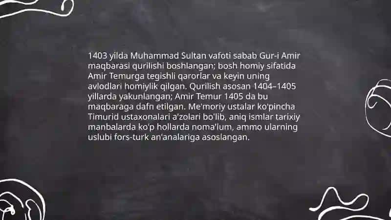 Go'ri amir maqbarasi tarixi 4