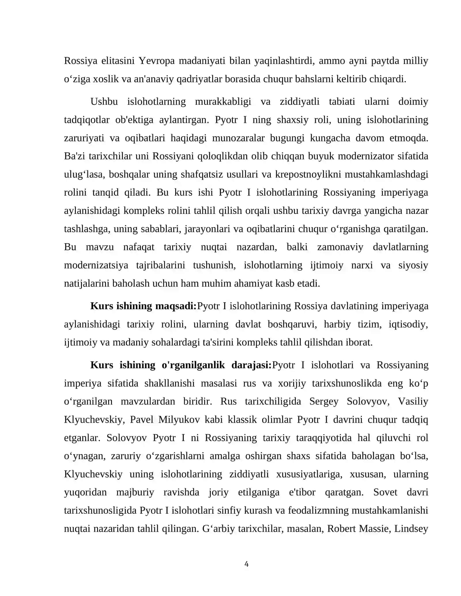 "PYOTR I ISLOHOTLARI VA ROSSIYANING IMPERIYAGA AYLANISHI" 4
