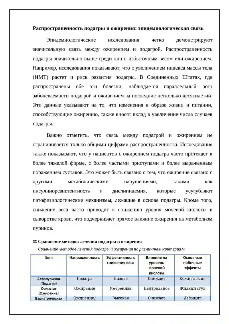 Средства для лечения подагры и ожирения 4
