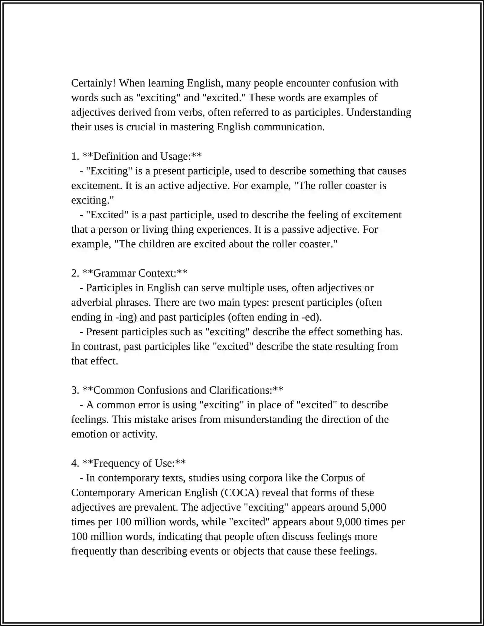ADJECTIVES ENDING IN -ING AND -ED 4