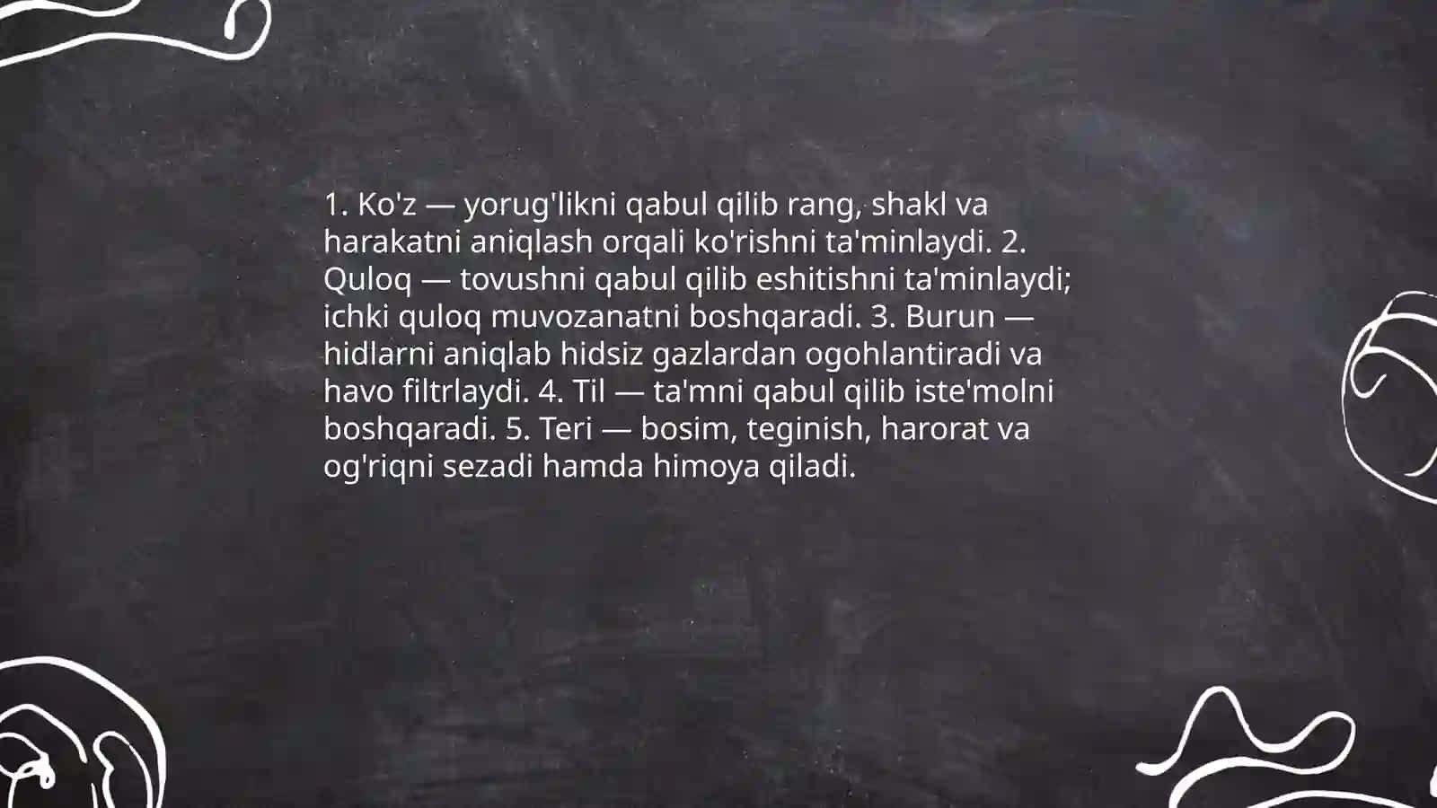 Sezgi xaqida tushuncha sezgi turlari 4