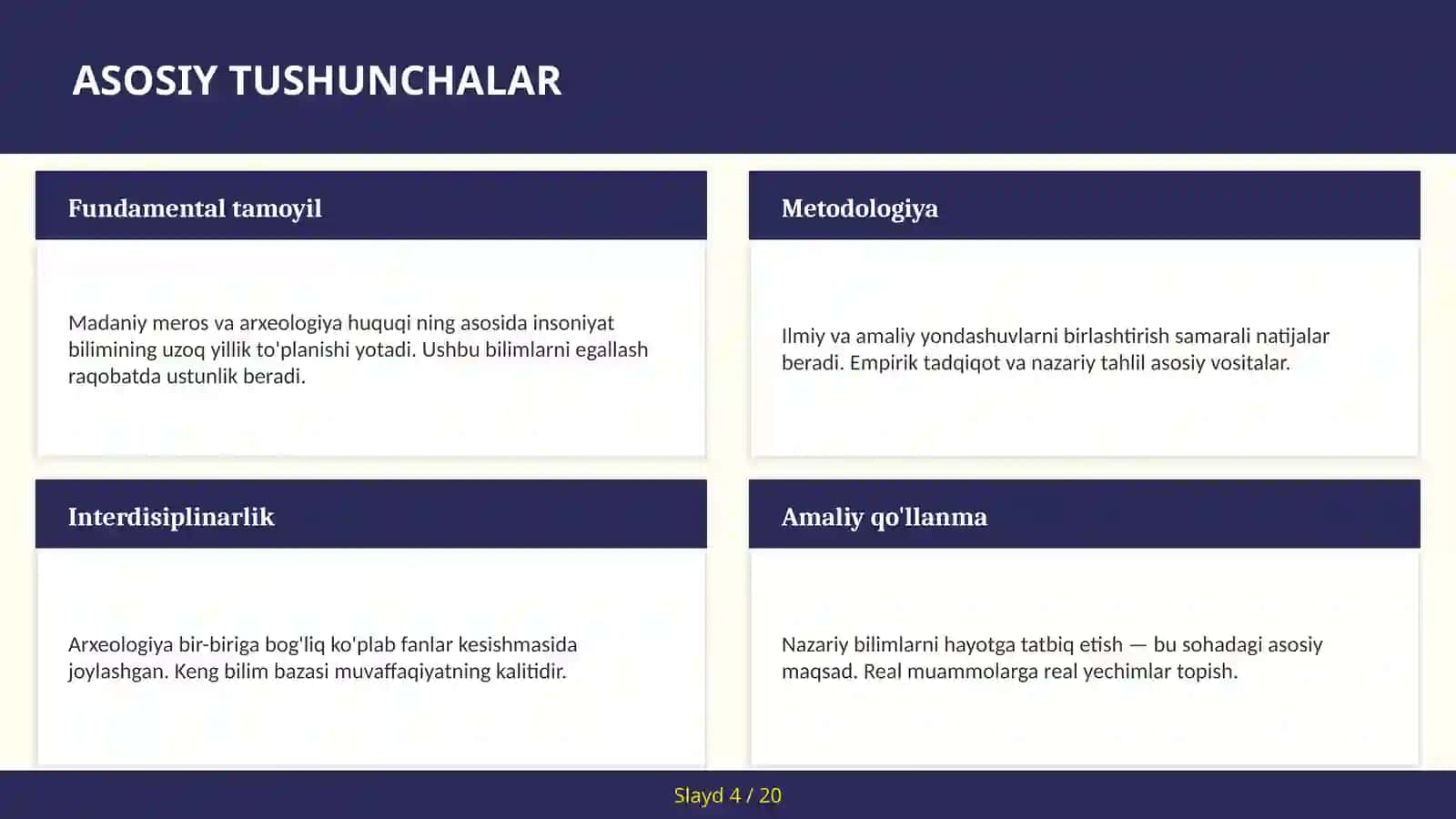 Madaniy Meros va Arxeologiya Huquqi 4