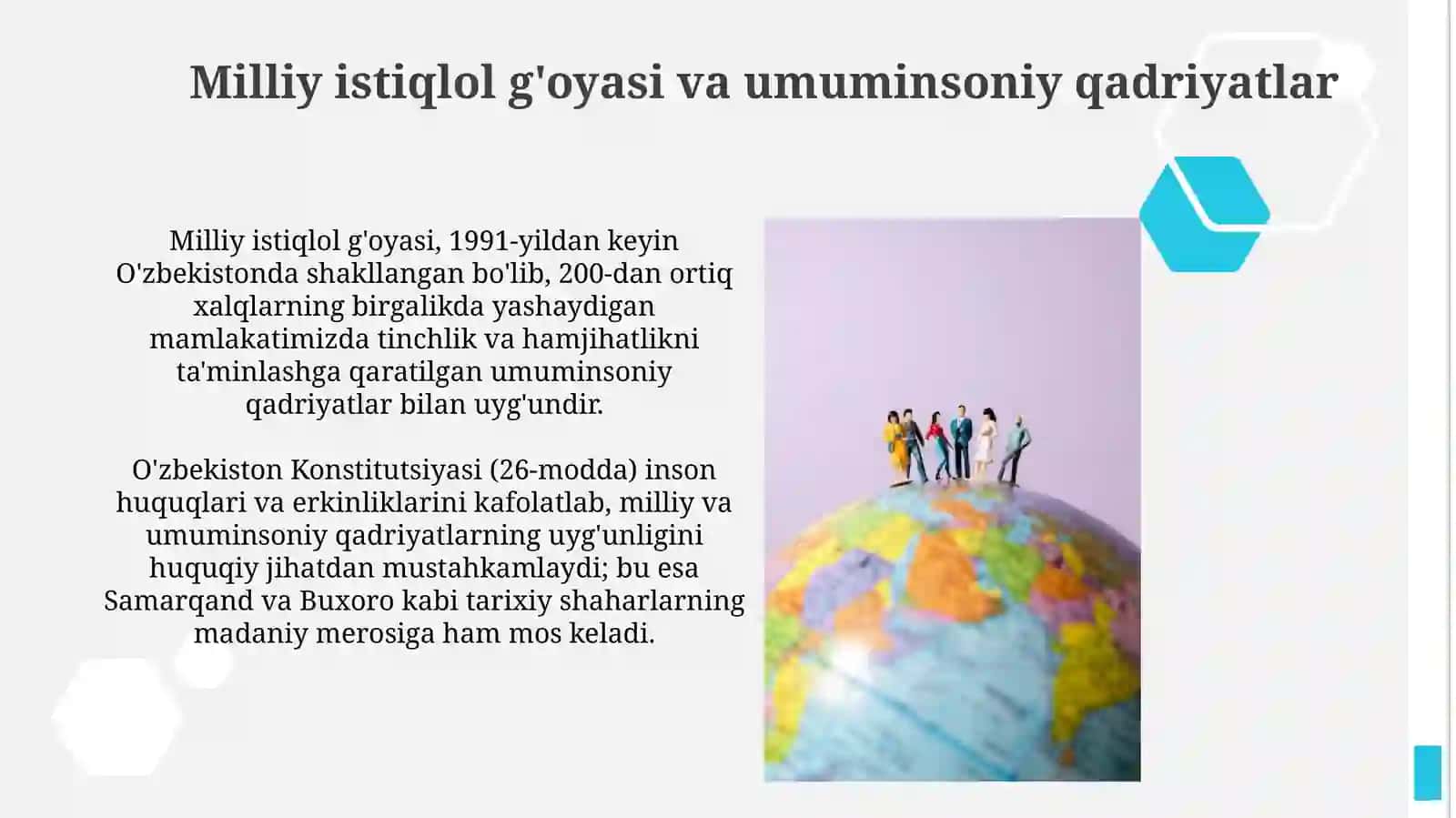 Milliy va umuminsoniy qadriyatlar uyg’unligi 4