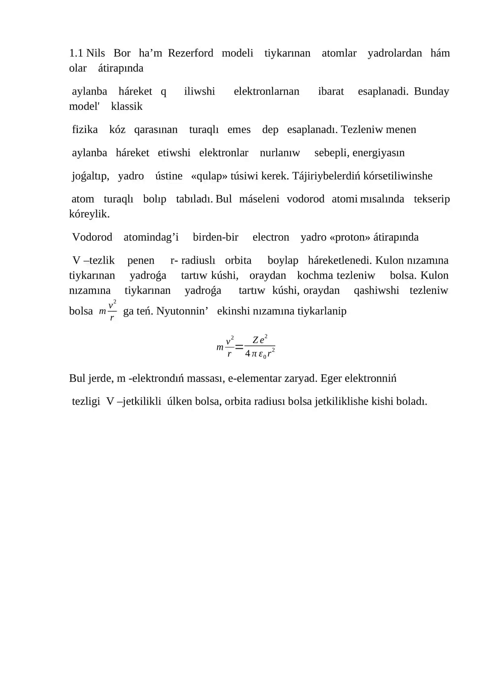 Bor teoriyası 4