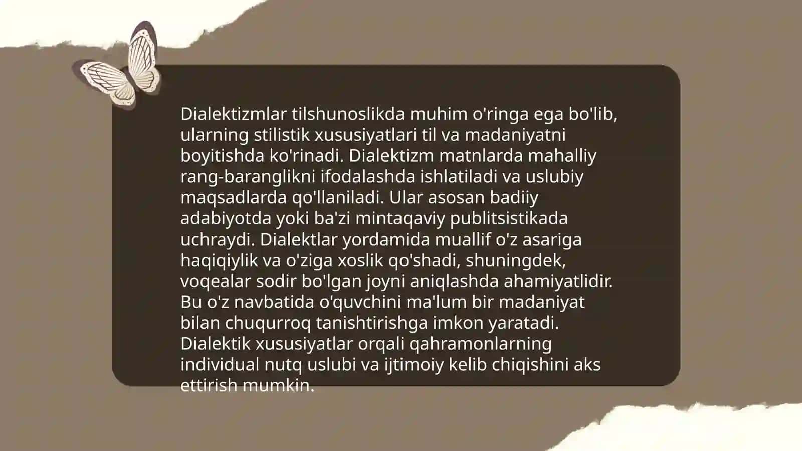 Adabiy tilga dualektizmlarni olib kirish yo'llari 4