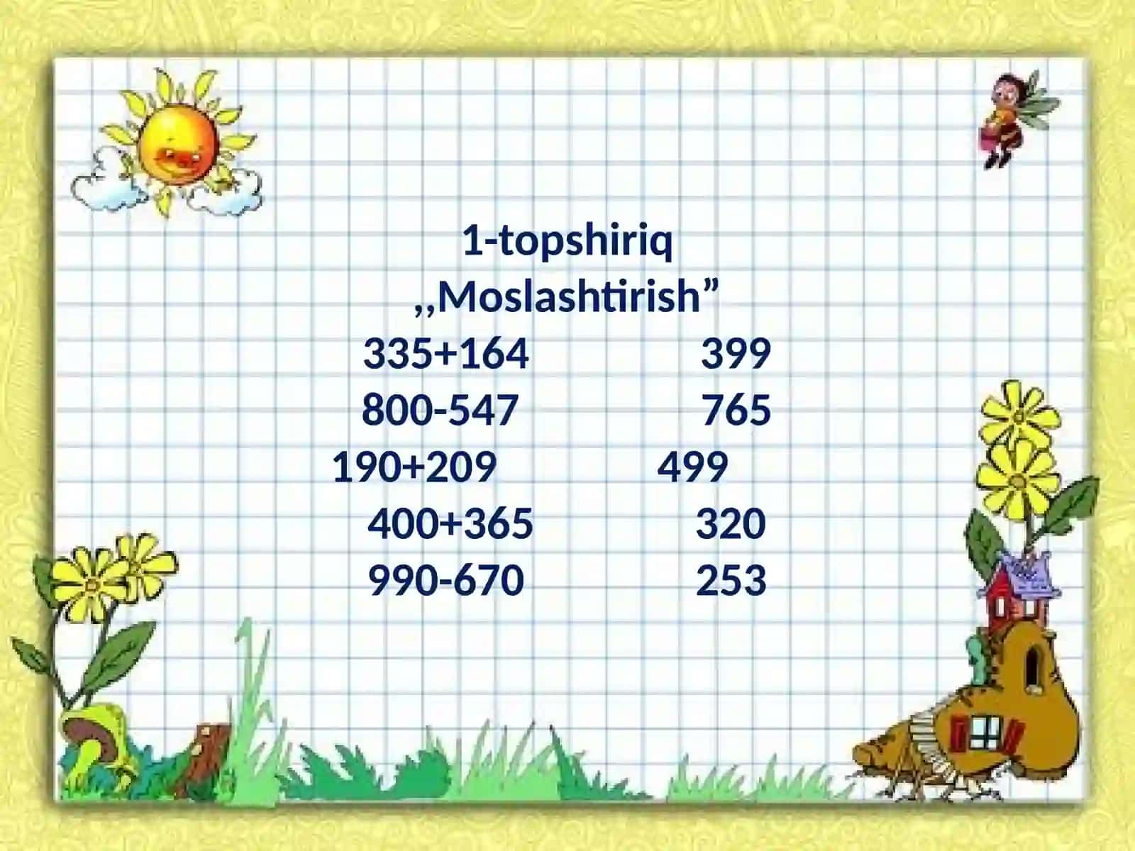 2-sinf matematika fanidan,,Avval matematika..”nomli to`garak uchun taqdimoti 4