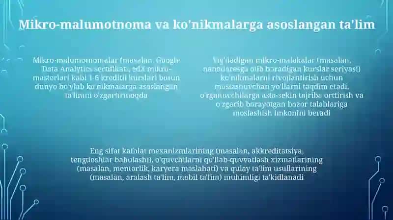 Xorijiy mamlakatlarda taʼlim taraqqiyotining asosiy yoʻnalishlari va ilgʻor xorijiy tajribalar 4