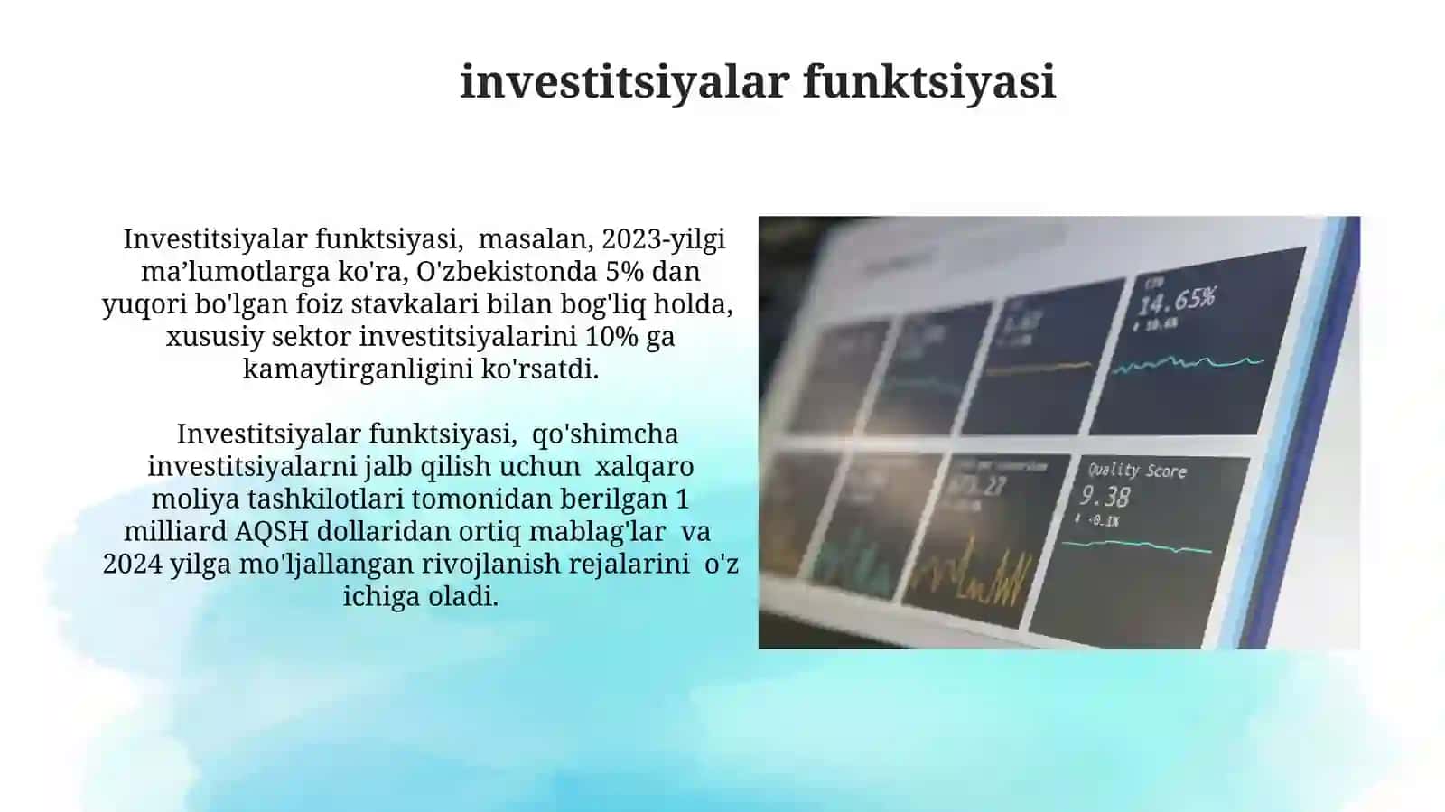 Isteʼmol, jamgʻarish va investitsiya 4