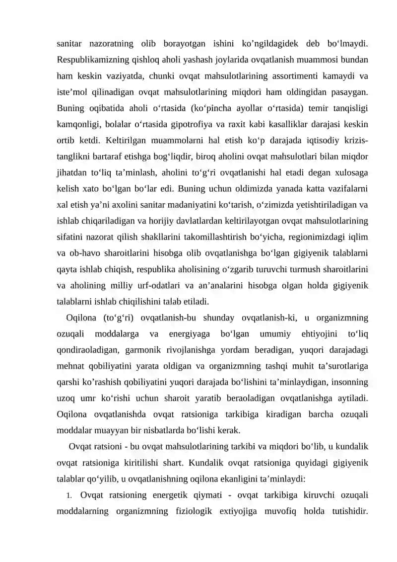 Ovqatlanish gigiyenasi 4