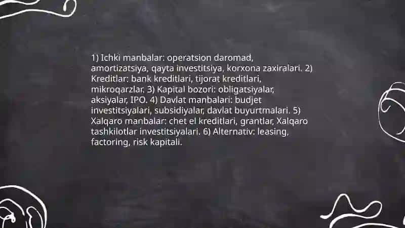 Tarmoqlarning moliyaviy resurslari 4