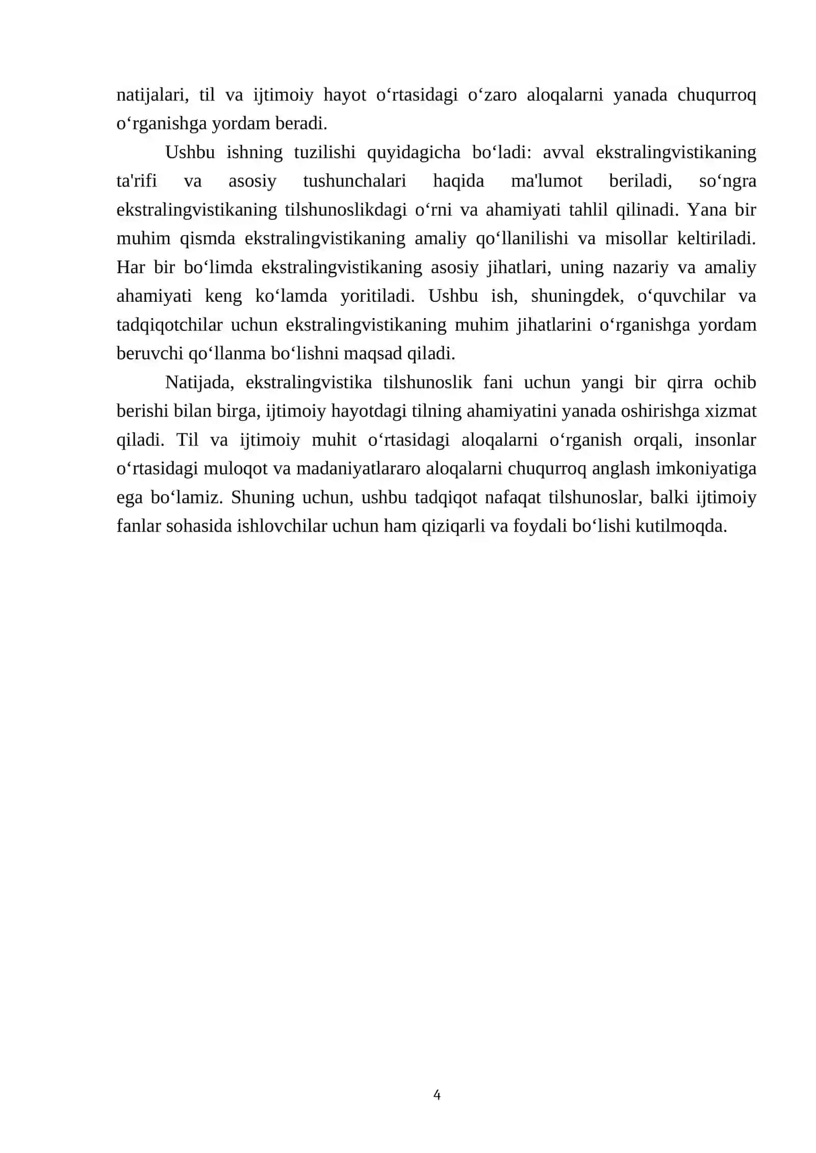 Ekstralingvistika (tashqi lingvistika) 4