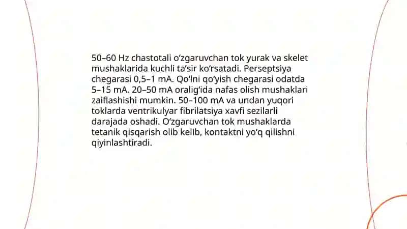 Elektr tokining insonga ta'siri 4