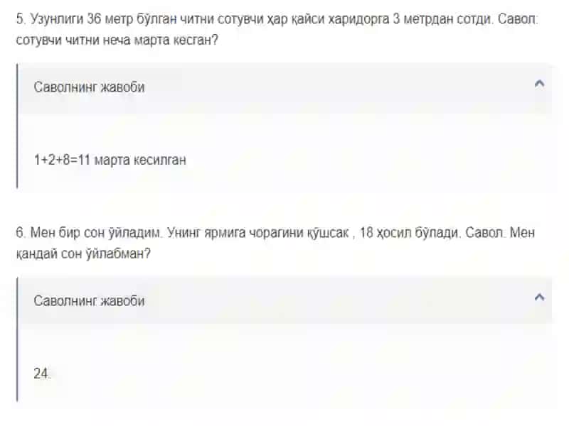 Boshlang`ich sinflar matematika darslari innovatsion yondashuv 4