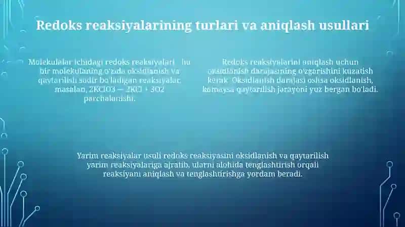 Oksidlanish-qaytarilish reaksiyalari 4