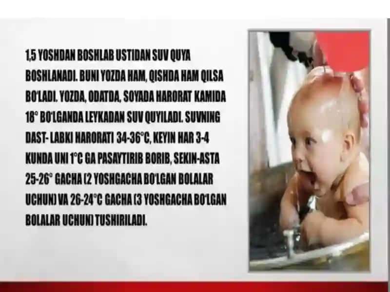 Bolalarni chiniqtirish usullari 4