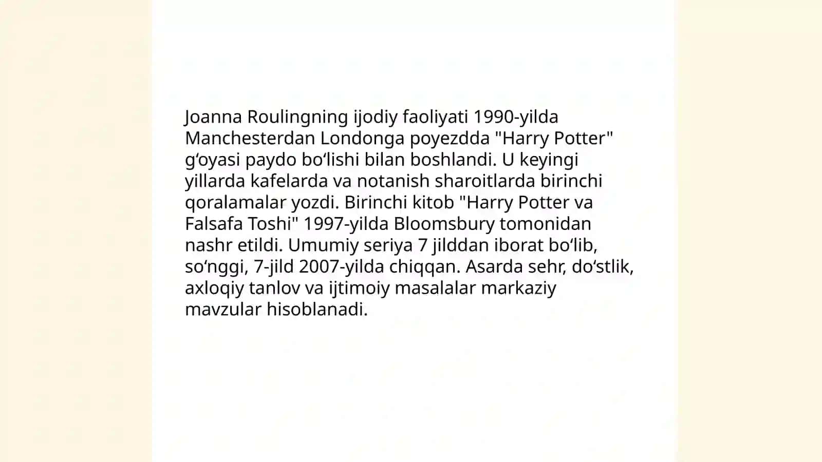 Joanna Rouling hayoti va ijodi (badiiy asar tahlili) 4