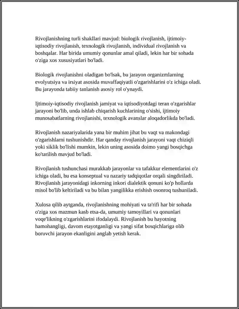 RIVOJLANISHNING UMUMIY QONUNLARI VA KATEGORIYALARI 4