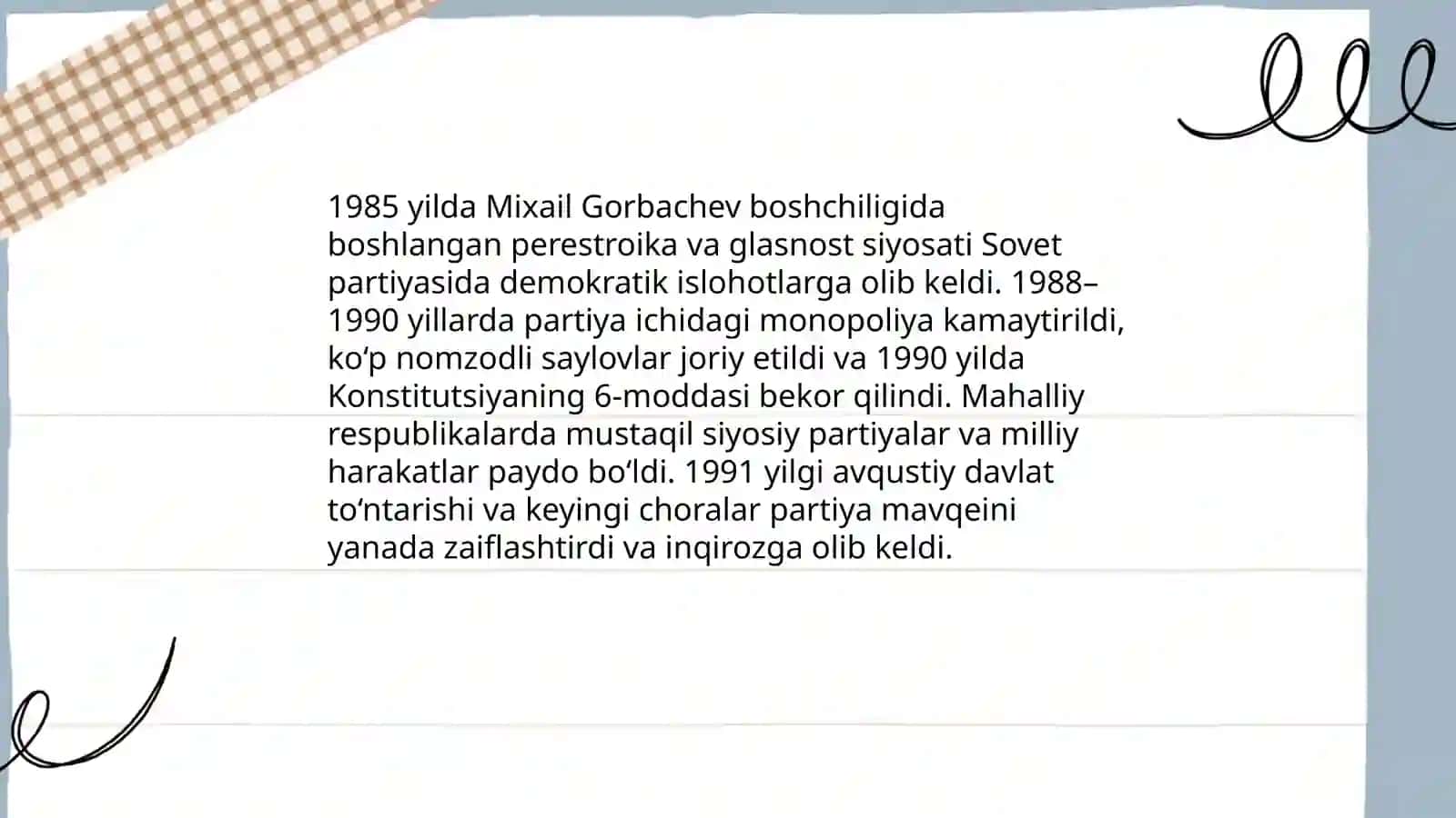 XX asr 80 yillardagi siyosiy uzgarishlar 4