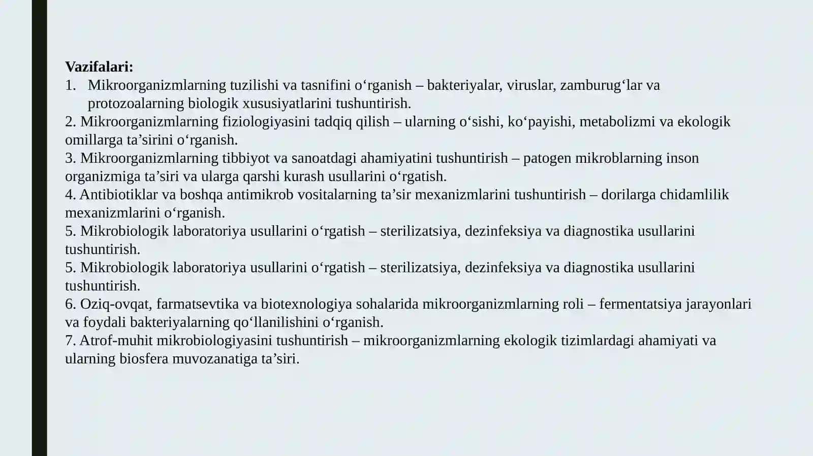 Mikrobiologiya, virusologiya va immunologiya fanidan mustaqil ishi 4
