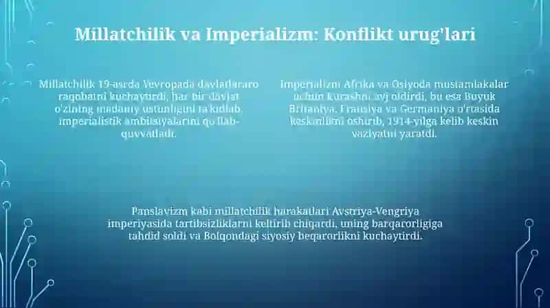 Birinchi jahon urushining boshlanish sabablari 4