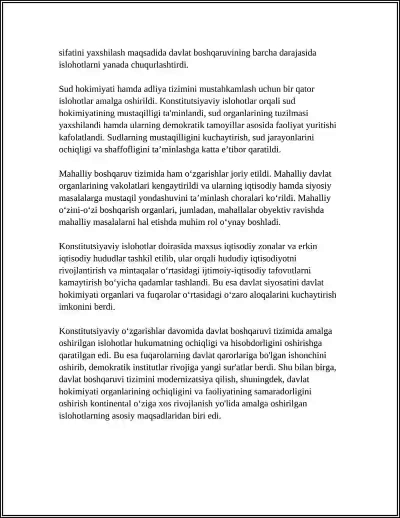 Konstitutsiyaviy islohotlar va davlat hokimiyati organlarining tuzilishi 4
