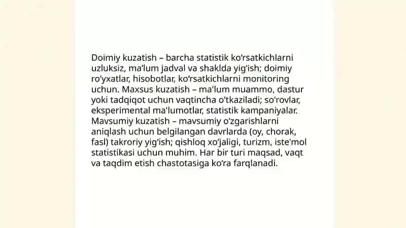 Statistik kuzatish 4