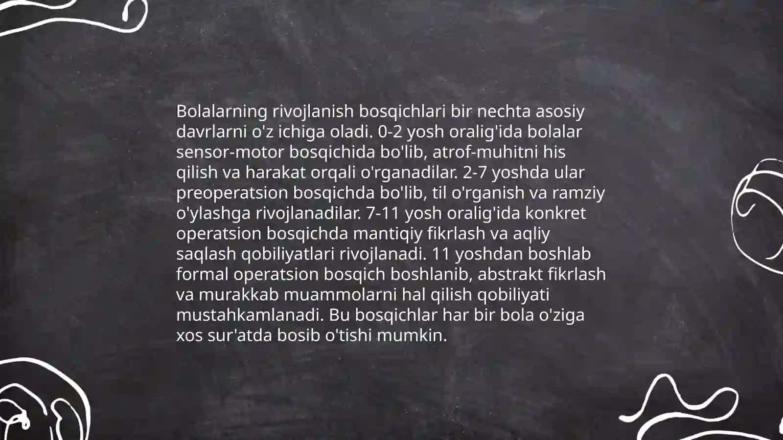 Bola pisxologiyasinig momlarni organish 4