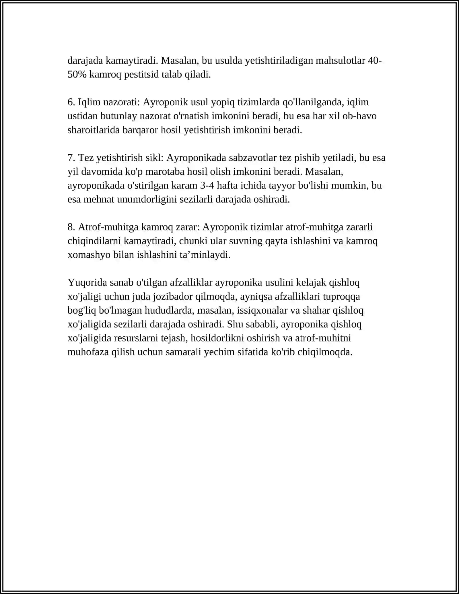 HIMOYALANGAN YERLARDA AYROPONIKA USULIDA SABZAVOTLARNI YETISHTIRISH TEXNOLOGIYASI 4