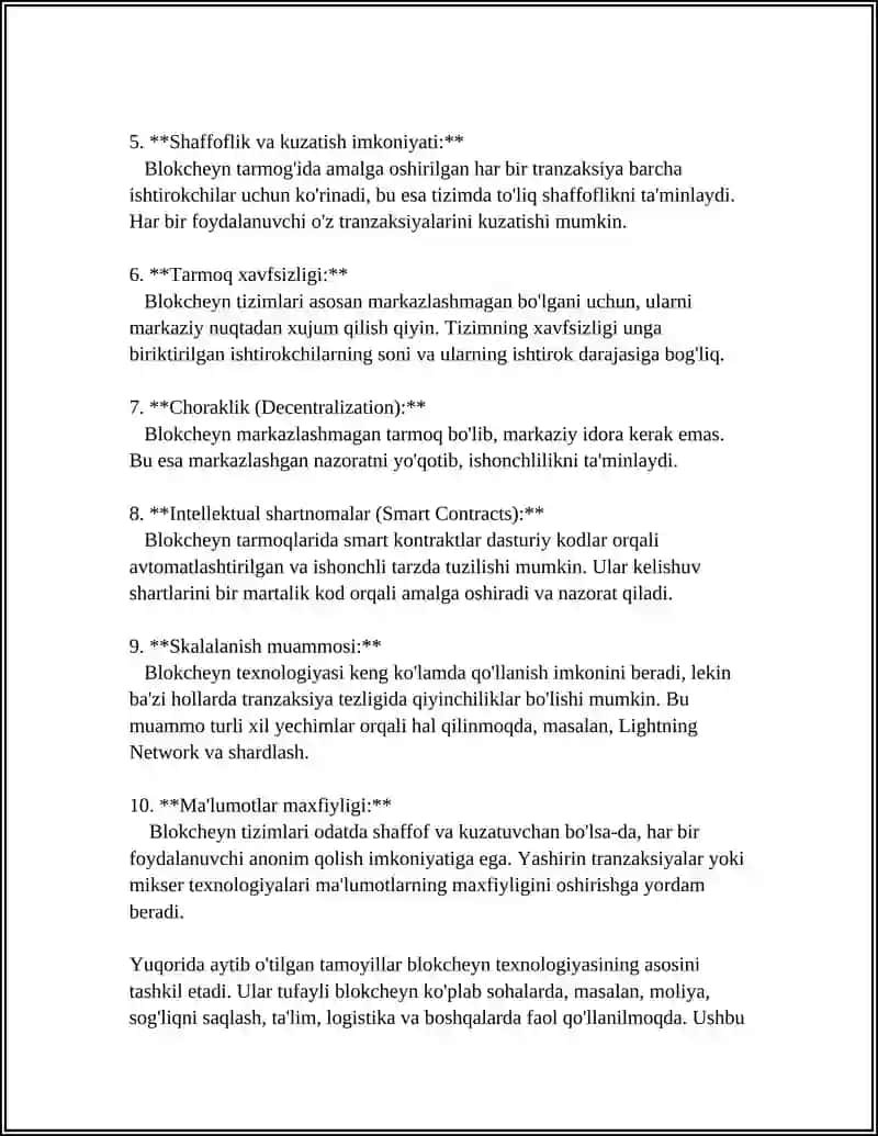 Blokcheyn va undan foydalanish usullari 4