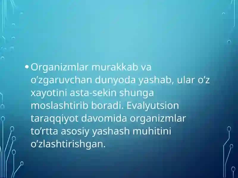 Organizmlar muhiti va ekologiyasi 4