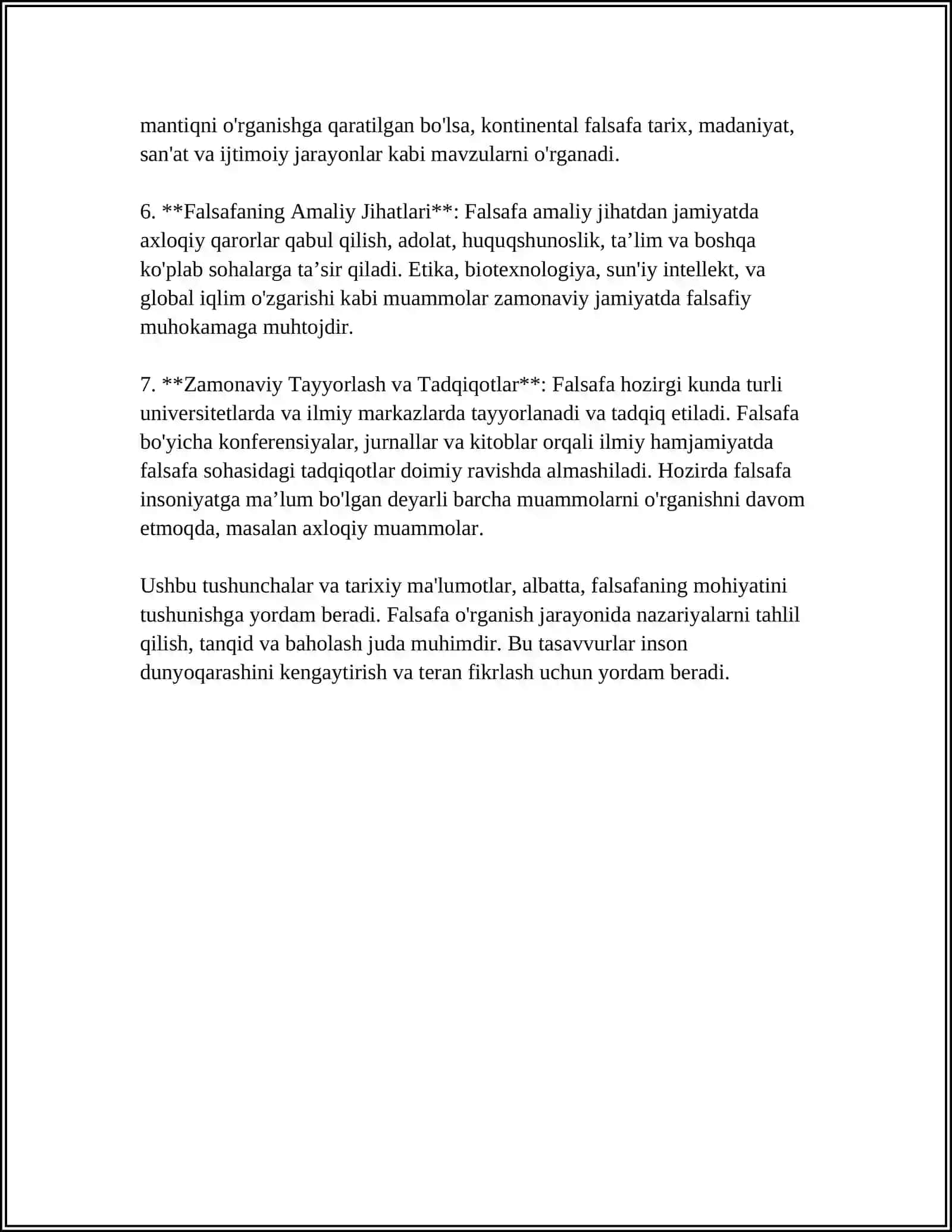 FALSAFANING MOHIYATIGA OID SHARQ VA GʻARB MUTAFAKKIRLARI TA'RIFLARINI TASNIFLASH VA ULAR BOʻYICHA PREZENTATSIYA TAYYORLASH 4
